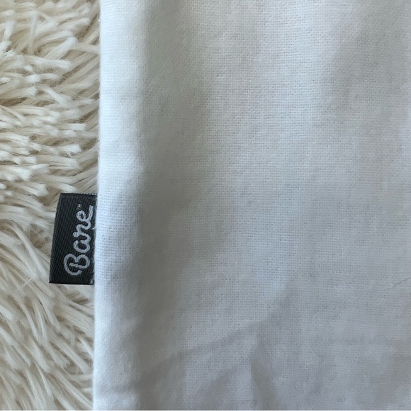 Bare flannel tote bag winter white with black Bare home logo super soft - Picture 6 of 8